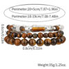 Wholesale Black Gallstone Broken Silver Tiger Eye Stone Beaded Bracelet for Women Niche Design Retro Elastic Bracelet Student Couple Bracelet