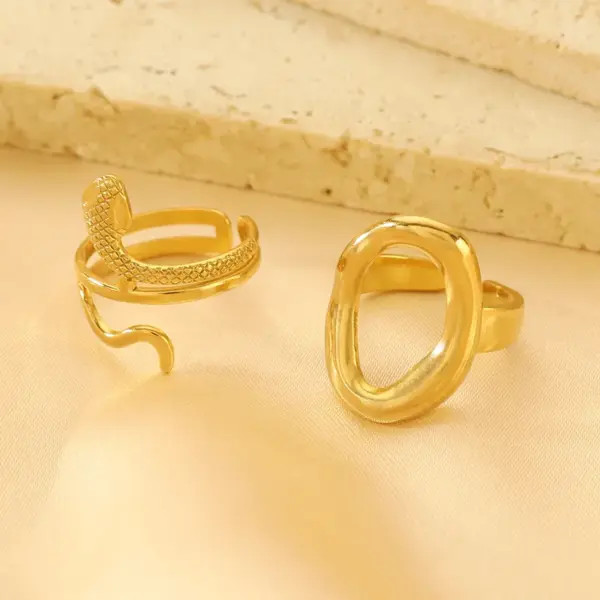 Wholesale Jewelry Simple Style Classic Style Solid Color 304 Stainless Steel Plating Rings
