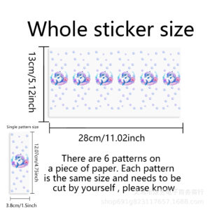 Dolphin series transparent crystal pen stickers waterproof stickers -3