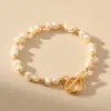 Vintage Style Geometric Freshwater Pearl Copper Plating 18k Gold Plated Bracelets