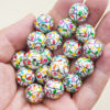 Wholesale 10pcs Acrylic Printed Christmas Series Straight Hole Uv Beads