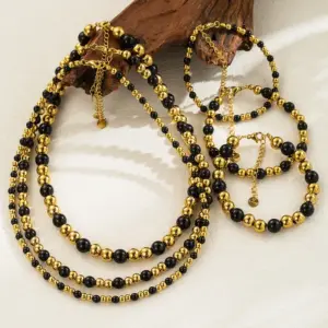 Wholesale Jewelry Commute Round 304 Stainless Steel Plating Stainless Steel Necklaces
