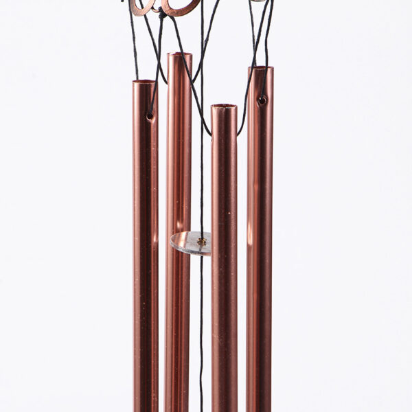 Wholesale Butterfly Wind Bell Metal Crafts Glass Painted Aluminum Pipe Hanging Decoration Creative Home Bell Wind Bell Pipe Pendant Spot