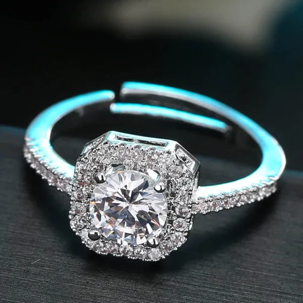 Wholesale Copper Geometric Zircon Copper Rings