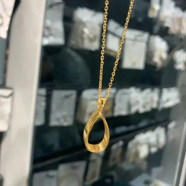 Wholesale PVD Coated Real Gold Plated Geometric Titanium Steel Fashion Waterproof Non Tarnish