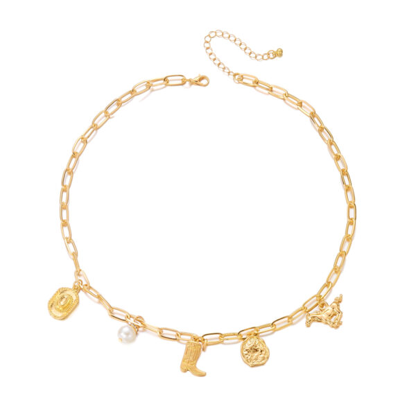 Wholesale Western-style cowboy hat, boots, horse, pearl necklace