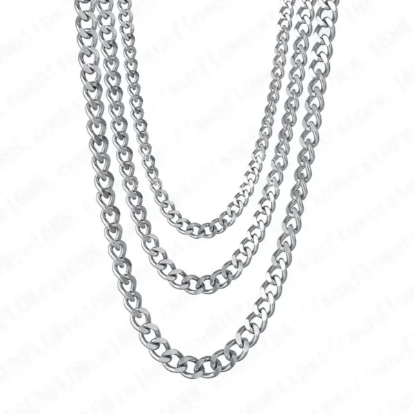 Fashion Simple Style Geometric Stainless Steel Plating Necklace