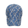 Wholesale Women's Ripped Diamond Denim Baseball Cap Leopard Rhinestone Fashion Cap Outdoor Sunshade Sunscreen Cap B1152