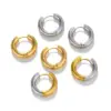 Wholesale PVD Coated 18K Gold Plated Color Block 304 Stainless Steel Simple Style Waterproof Non Tarnish Earrings