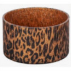 Bronze gold powder leopard print