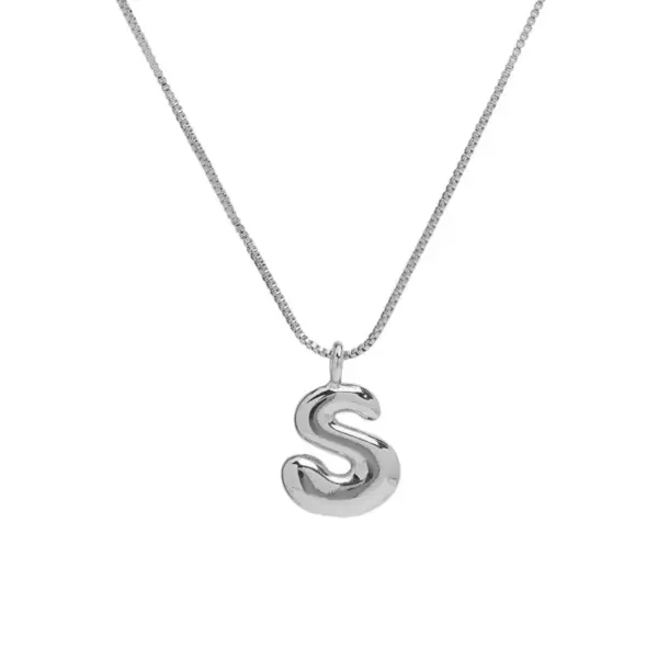 Wholesale Brass Simple Style Plating Letter Pendant Necklace