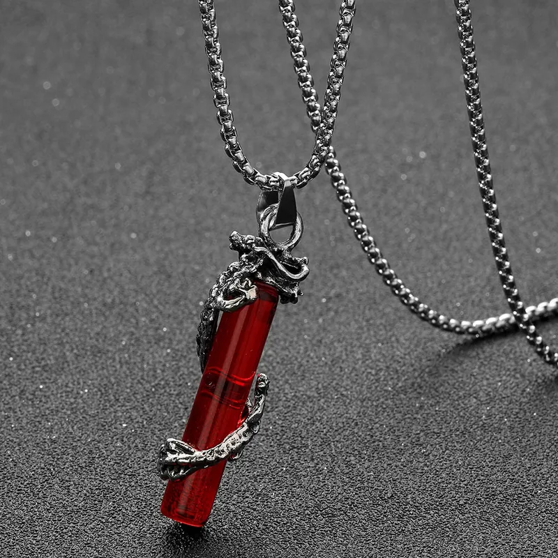 Wholesale 201 Stainless Steel Dragon Fashion Sweater Chain Necklace