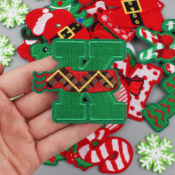 Wholesale Christmas embroidery cloth stickers letters patch