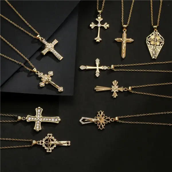 Wholesale Fashion Cross Copper Necklace In Bulk