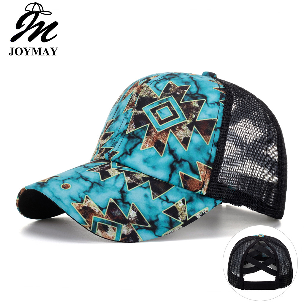 Wholesale Cross-border AliExpress Amazon ebay new triangle horizontal cross mesh cap baseball cap sun hat B1022