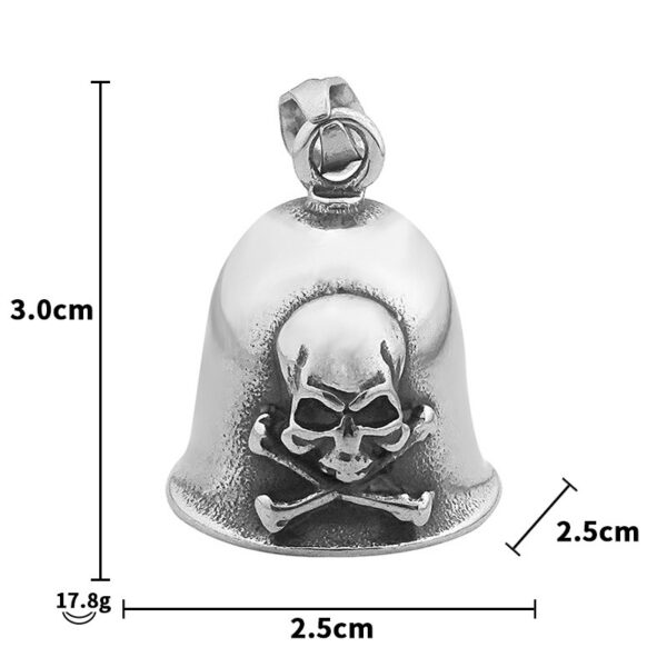 Wholesale Cross-border new stainless steel skull bell casting polished oil titanium steel lucky bell source factory