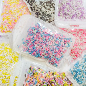 Wholesale Simulation of soft pottery long grain sugar 50g packaging food chocolate handmade material cream glue decorative soft ceramsite