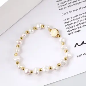 Fashion Letter Titanium Steel Beaded Bracelets 1 Piece