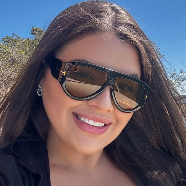 Wholesale Large Frame T-meter Nail Toad Glasses European and American Thick Frame Men's Aviator Sunglasses Ins Fashionable Trendy Sunglasses Women