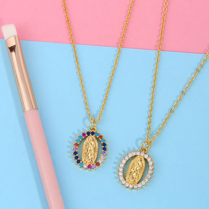 Wholesale Simple Style Geometric Copper 18k Gold Plated Necklace In Bulk