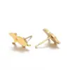Wholesale PVD Coated 18K Gold Real Gold Plated Animal 304 Stainless Steel Simple Style Waterproof Non Tarnish Ear Studs