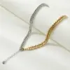 Wholesale Vacuum Plating Real Gold Plated Geometric 304 Stainless Steel Fashion Waterproof Non Tarnish Necklace