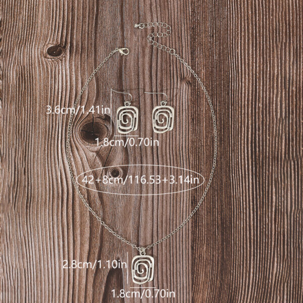 Wholesale Cross-border European and American hollow vortex earrings necklace suit personalized metal earrings pendant jewelry