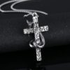 Wholesale Ins Style Necklace Men's Versatile Cross Sweater Chain Internet Celebrity Trendyy Aessories Titanium Steel Necklace