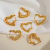 Wholesale 1 Pair Cute Basic Simple Style Irregular Heart Shape Plating 304 Stainless Steel 18K Gold Plated Earrings