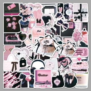 Wholesale 52pcs black powder style graffiti stickers