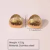 1 Pair Elegant Retro Sector Square Rhombus 304 Stainless Steel Imitation Gold Electroplating Ear Studs