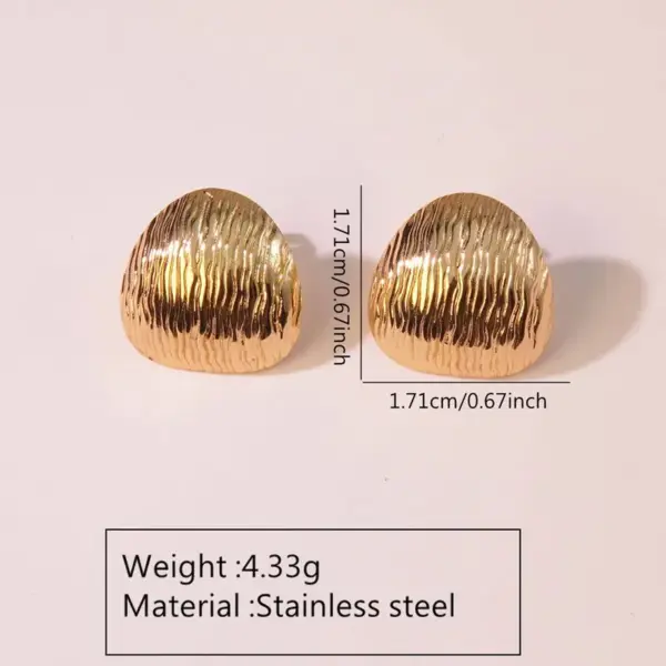 1 Pair Elegant Retro Sector Square Rhombus 304 Stainless Steel Imitation Gold Electroplating Ear Studs