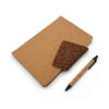Wholesale A5 environmentally friendly PU cork coffee grounds buckle notebook custom logo business meeting record book notepad