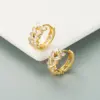 Wholesale Fashion Geometric Copper Artificial Gemstones Copper Earrings
