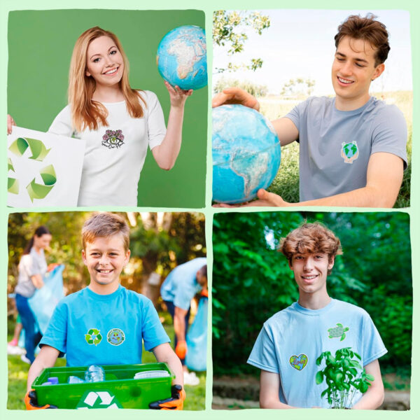 Wholesale Earth Environmental Protection Green Embroidered Cloth Patch