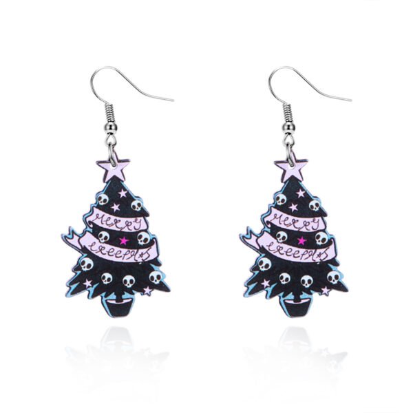 Wholesale Ghost Elf Funny Halloween Acrylic Flower Ghost Skeleton Tree Earrings Cute Devil Earrings