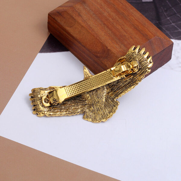 Wholesale Alloy retro hair clip, side-shaped spring clip, women's ponytail clip, back of head hair clip, half-up hair accessory, large size.