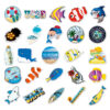 Wholesale 50 Ocean Department DIY Cartoon Cute Decorative Goo Card Laptop Car Trunk Graffiti Stickers