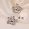 1 Pair Sweet Flower Plating 304 Stainless Steel Imitation Gold Electroplating Ear Studs