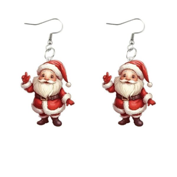Wholesale Cartoon Santa Claus Acrylic Earrings