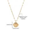 Wholesale Jewelry Simple Style Shell Copper Artificial Pearls Zircon 18K Gold Plated Gold Plated Pendant Necklace