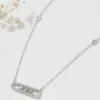 Wholesale Simple Style Shiny Geometric Copper Plating Inlay Zircon 18k Gold Plated Pendant Necklace