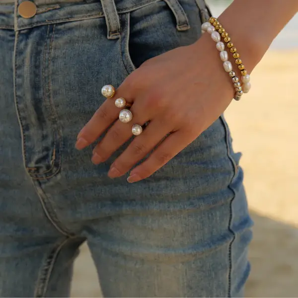 Wholesale Jewelry Commute U Shape 304 Stainless Steel Plating Open Rings