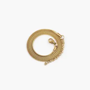 1.2mm Gold Square Snake Bones Chain / 50 5cm Extension Chain