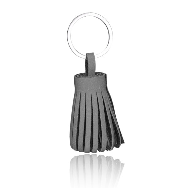 Wholesale Grey Reflective Tassel Night Light Luminous Leather PU Keychain Pendant European and American Cross-border Amazon