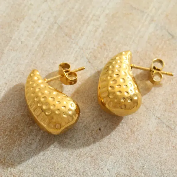 Ion Plating (IP) Real Gold Plated 18K Gold Irregular Geometric 304 Stainless Steel Cute Simple Style Classic Style Waterproof Non Tarnish Ear Studs