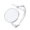 Wholesale 1 Piece Simple Style Round Copper Inlay Open Ring
