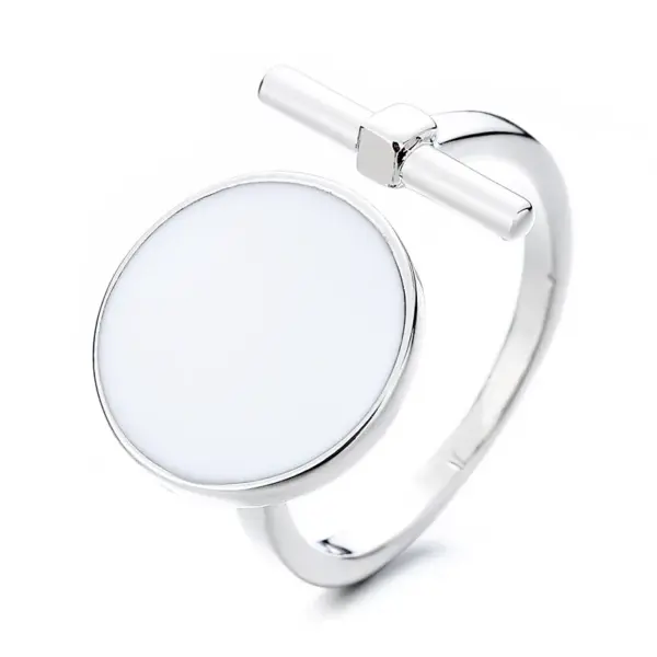 Wholesale 1 Piece Simple Style Round Copper Inlay Open Ring