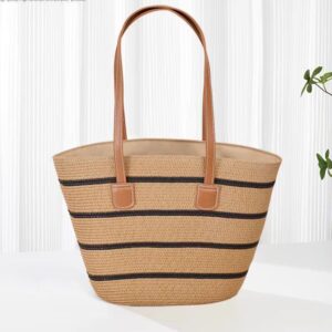 Khaki black wide stripes / 42*28*13cm