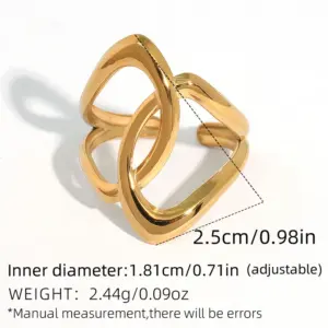 Gold / adjustable / 1 Piece Geometric Ring
